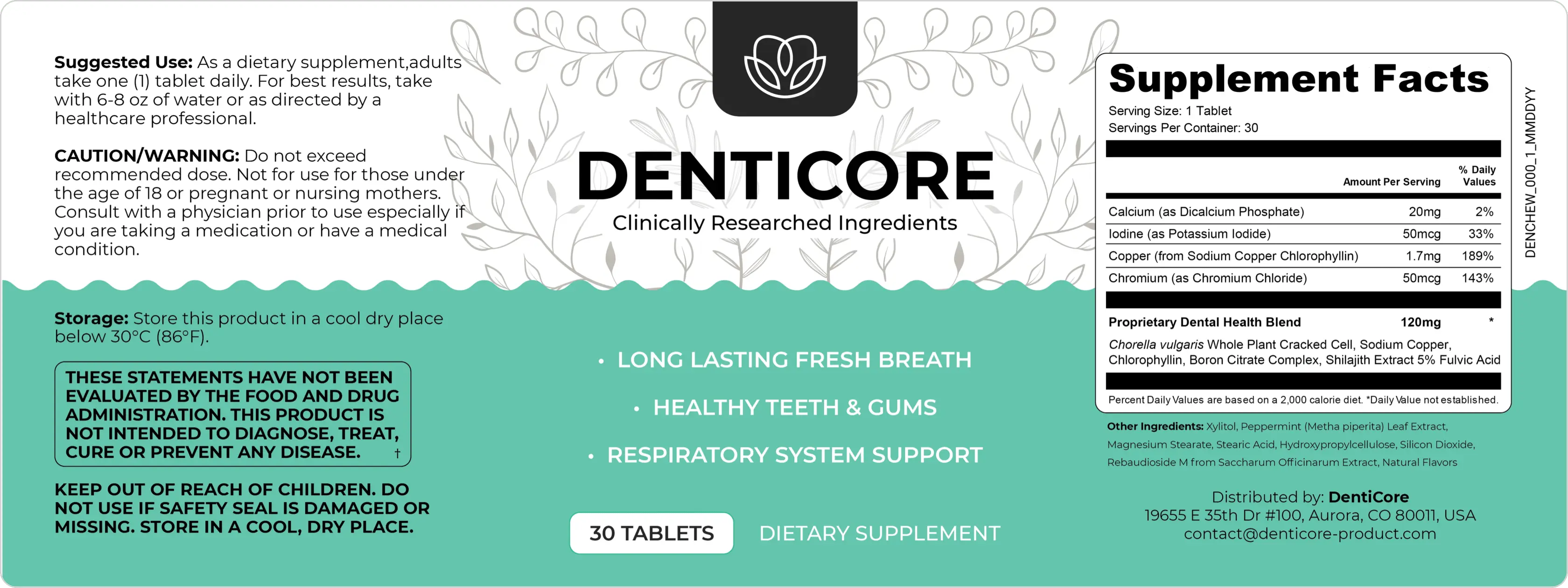 denticore-ingredients-lists